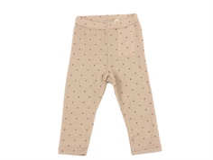 Lil Atelier rugby tan hjerter legging pointelle merinould